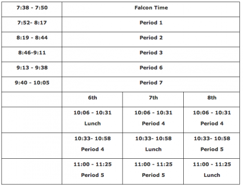 School Schedule | Mount View Middle School